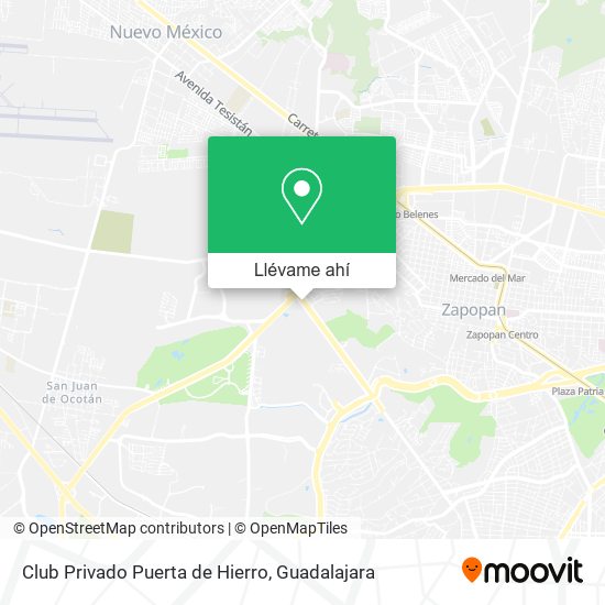 Mapa de Club Privado Puerta de Hierro