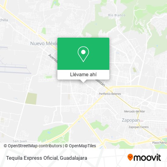 Mapa de Tequila Express Oficial