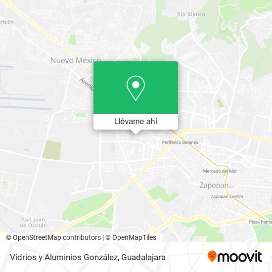 Mapa de Vidrios y Aluminios González