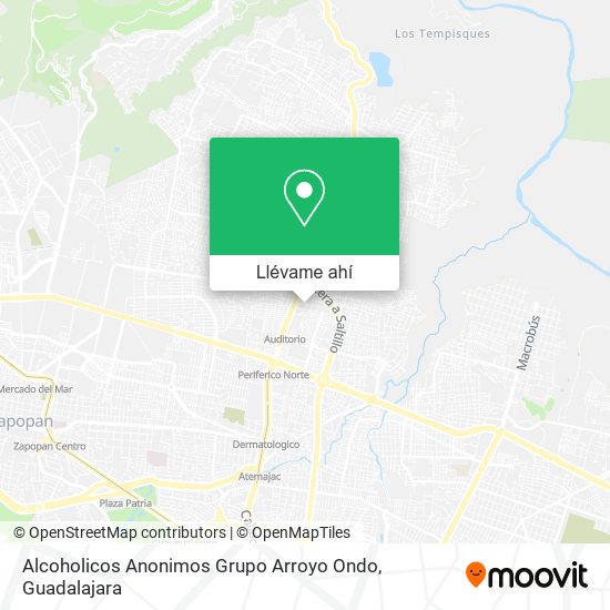 Mapa de Alcoholicos Anonimos Grupo Arroyo Ondo