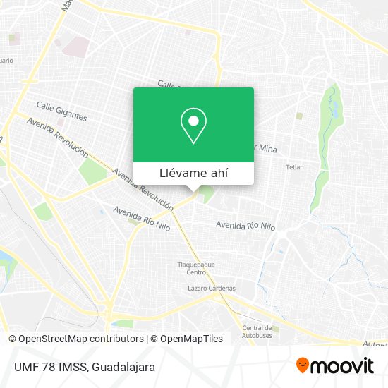 Mapa de UMF 78 IMSS