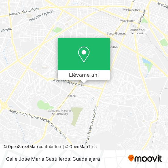 Mapa de Calle Jose María Castilleros