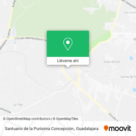 Mapa de Santuario de la Purísima Concepción.