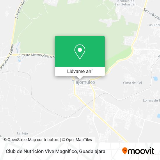 Mapa de Club de Nutrición Vive Magnifico