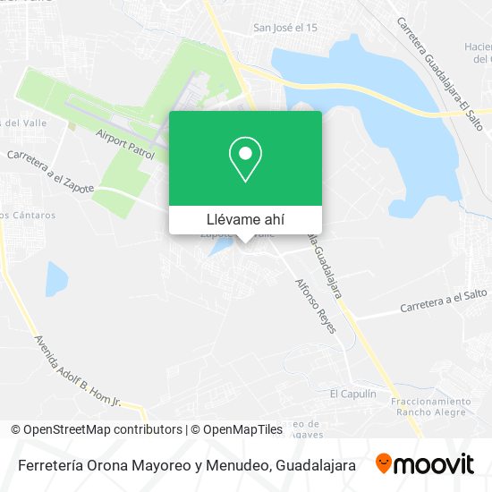 Mapa de Ferretería Orona Mayoreo y Menudeo