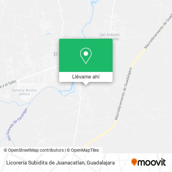 Mapa de Licorería Subidita de Juanacatlan