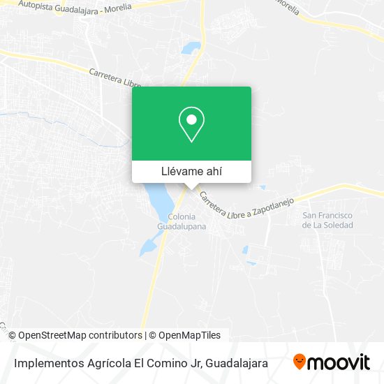 Mapa de Implementos Agrícola El Comino Jr