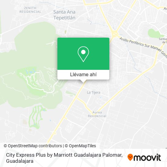 Mapa de City Express Plus by Marriott Guadalajara Palomar