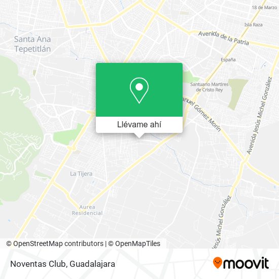 Mapa de Noventas Club