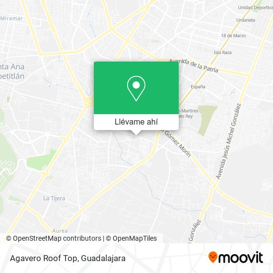 Mapa de Agavero Roof Top
