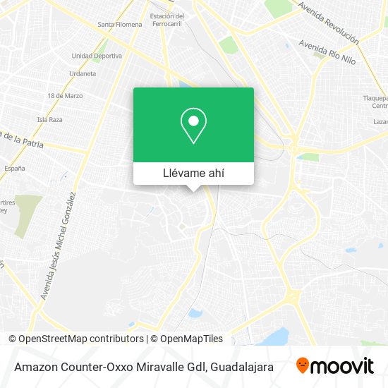 Mapa de Amazon Counter-Oxxo Miravalle Gdl