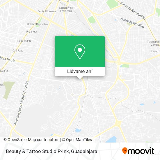 Mapa de Beauty & Tattoo Studio P-Ink