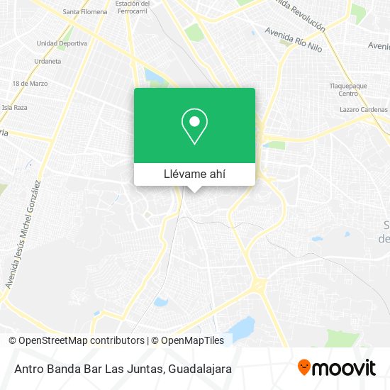 Mapa de Antro Banda Bar Las Juntas