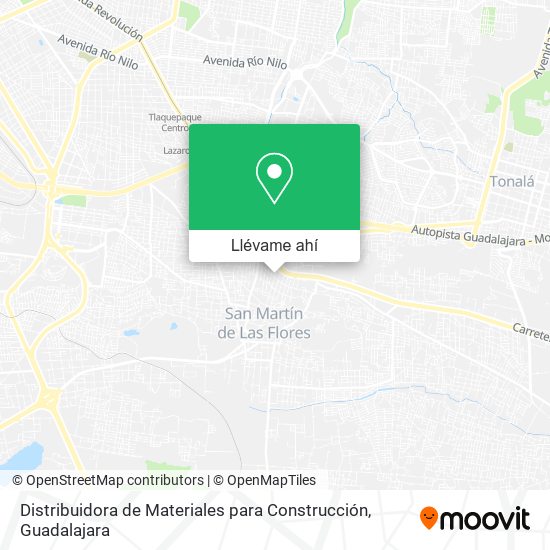 Mapa de Distribuidora de Materiales para Construcción