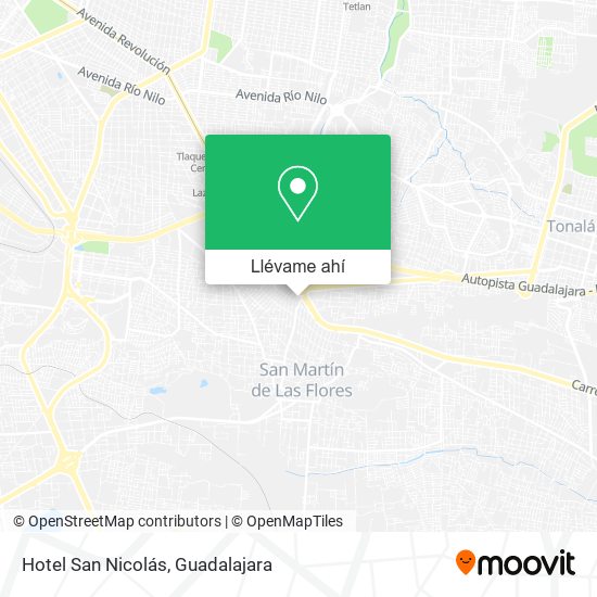 Mapa de Hotel San Nicolás