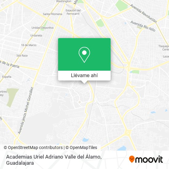 Mapa de Academias Uriel Adriano Valle del Álamo