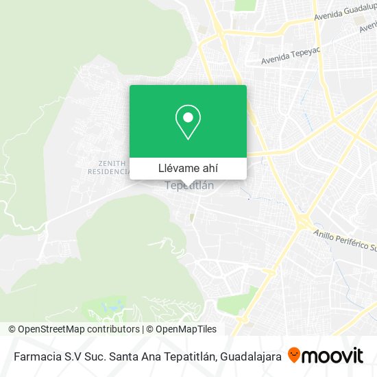 Mapa de Farmacia S.V Suc. Santa Ana Tepatitlán