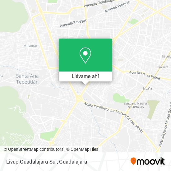 Mapa de Livup Guadalajara-Sur