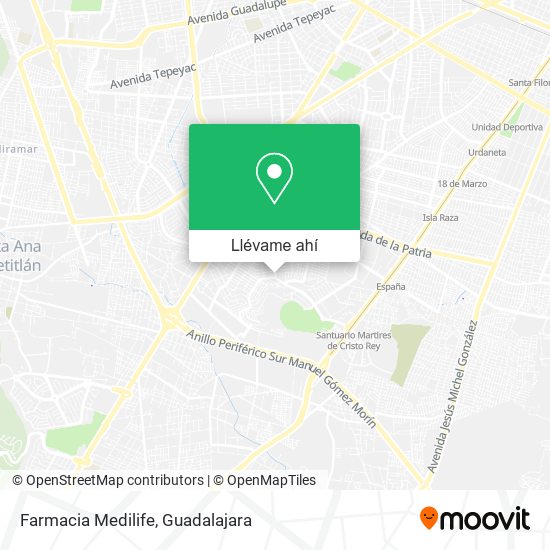 Mapa de Farmacia Medilife