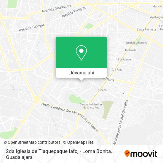 Mapa de 2da Iglesia de Tlaquepaque Iafcj - Loma Bonita