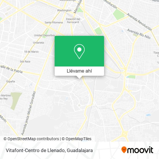 Mapa de Vitafont-Centro de Llenado