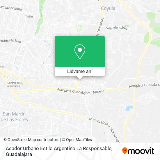 Mapa de Asador Urbano Estilo Argentino La Responsable