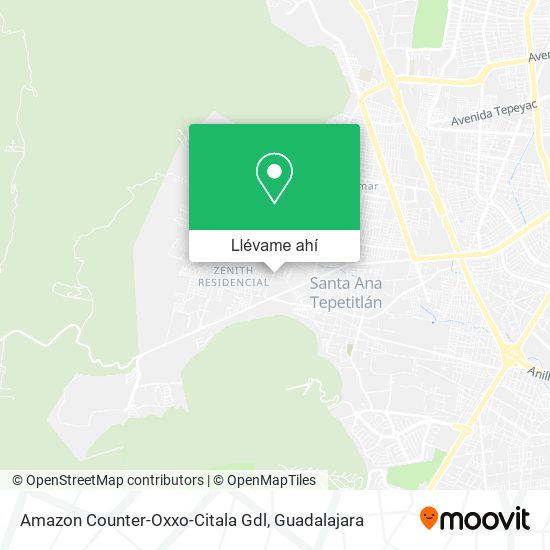 Mapa de Amazon Counter-Oxxo-Citala Gdl