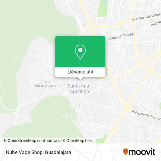 Mapa de Nube Vape Shop