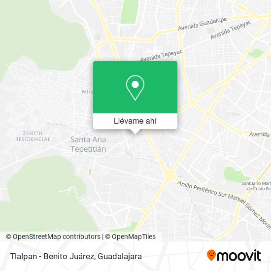 Mapa de Tlalpan - Benito Juárez