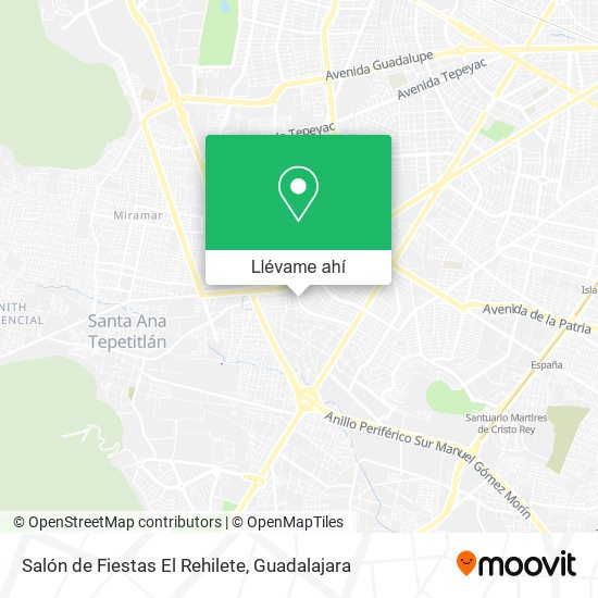 Mapa de Salón de Fiestas El Rehilete