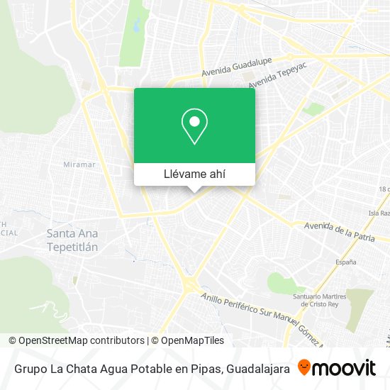Mapa de Grupo La Chata Agua Potable en Pipas