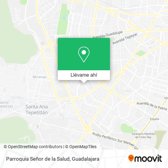 Mapa de Parroquia Señor de la Salud