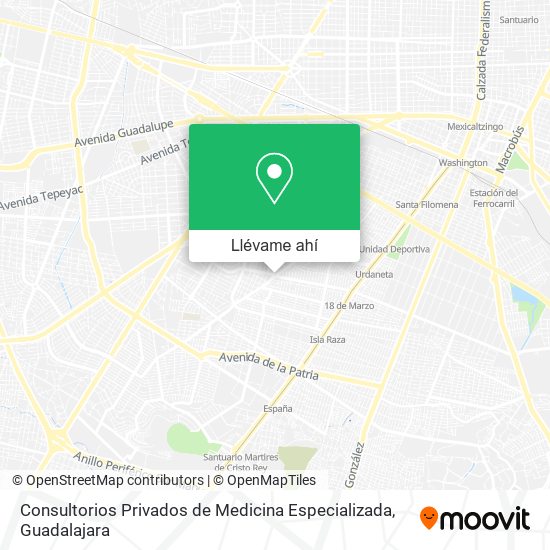 Mapa de Consultorios Privados de Medicina Especializada