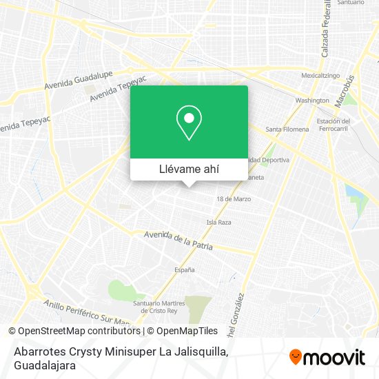 Mapa de Abarrotes Crysty Minisuper La Jalisquilla