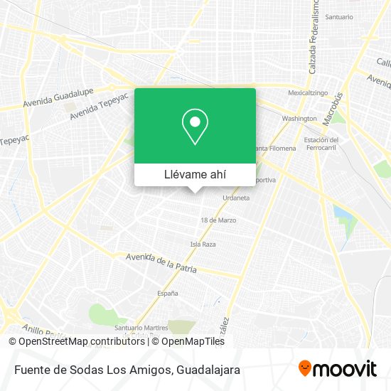 Mapa de Fuente de Sodas Los Amigos