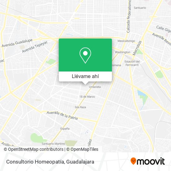 Mapa de Consultorio Homeopatía