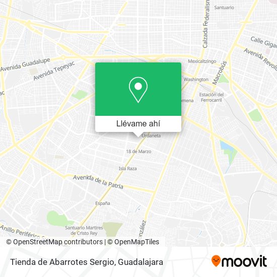 Mapa de Tienda de Abarrotes Sergio