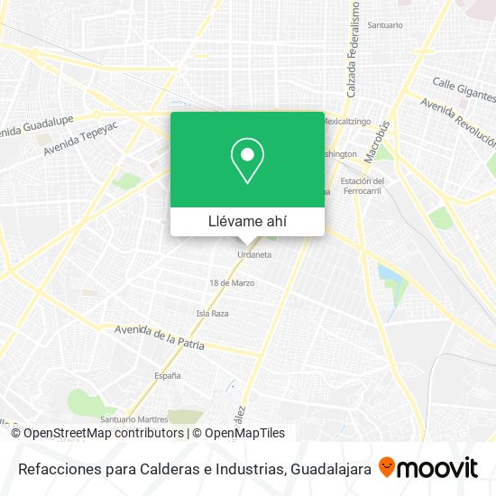 Mapa de Refacciones para Calderas e Industrias