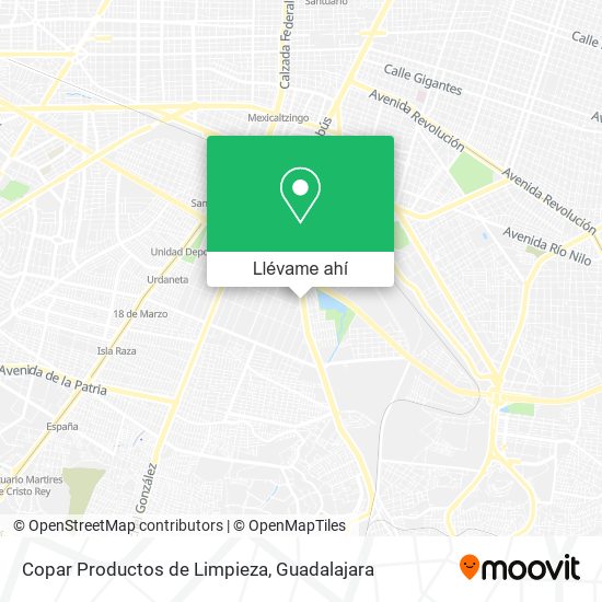 Mapa de Copar Productos de Limpieza