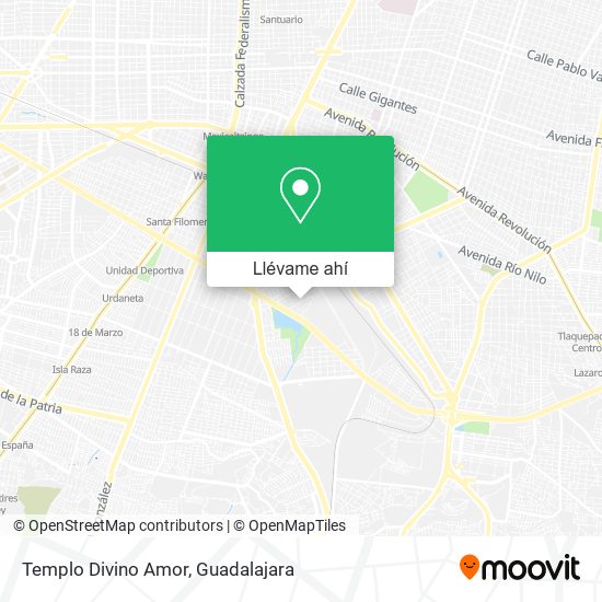 Mapa de Templo Divino Amor