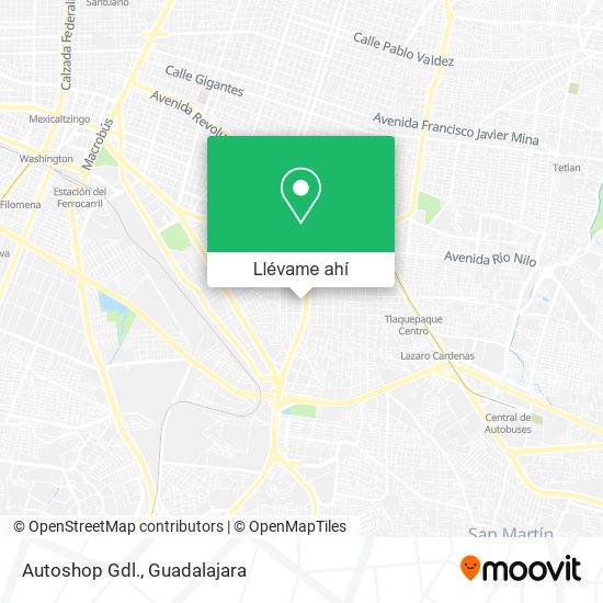 Mapa de Autoshop Gdl.