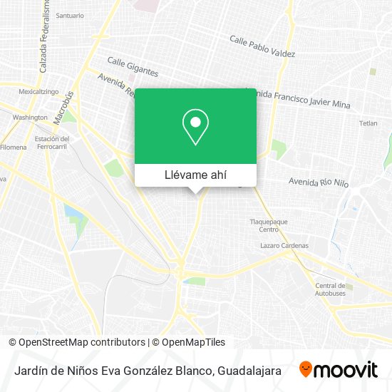 Mapa de Jardín de Niños Eva González Blanco