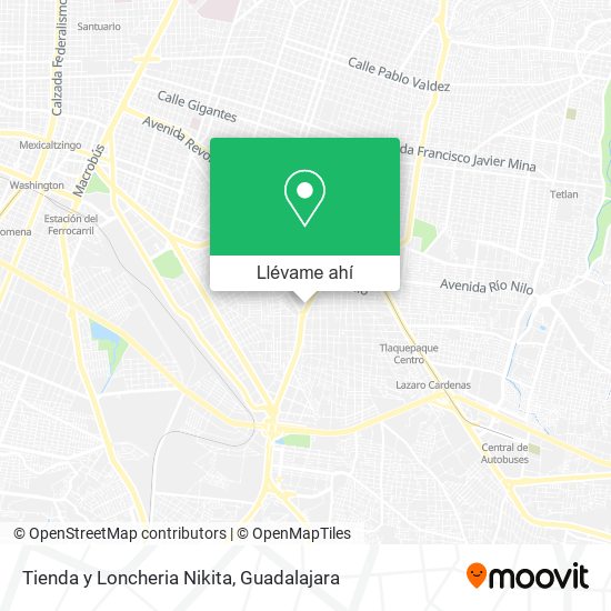 Mapa de Tienda y Loncheria Nikita