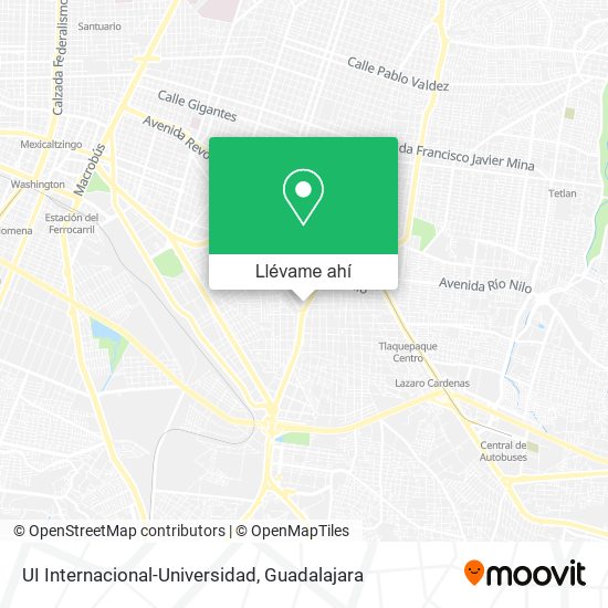 Mapa de UI Internacional-Universidad