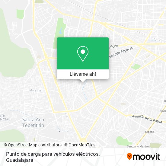 Mapa de Punto de carga para vehículos eléctricos