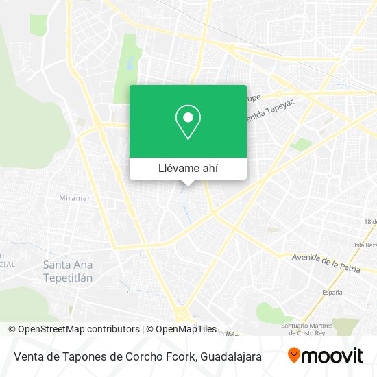 Mapa de Venta de Tapones de Corcho Fcork