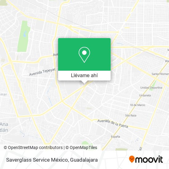 Mapa de Saverglass Service México