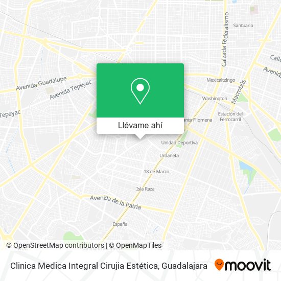 Mapa de Clinica Medica Integral Cirujia Estética