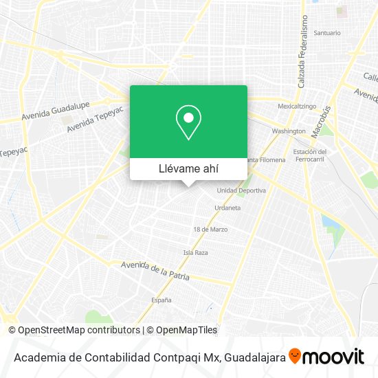 Mapa de Academia de Contabilidad Contpaqi Mx