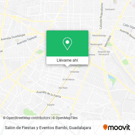 Mapa de Salón de Fiestas y Eventos Bambi